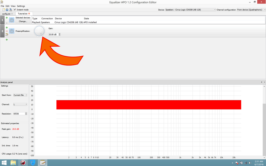 Amplifier Analysis Panel