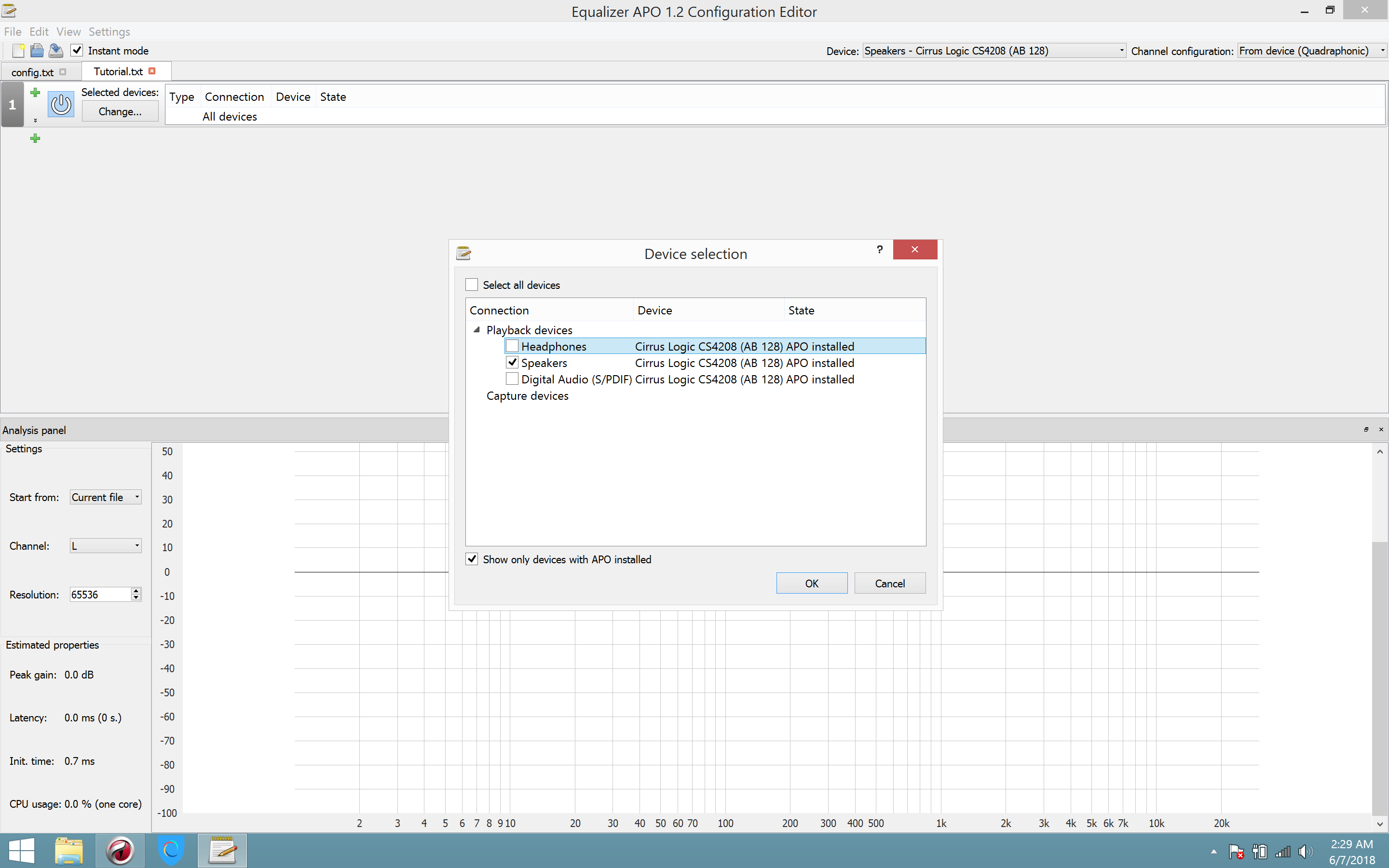 Audio Device Selection